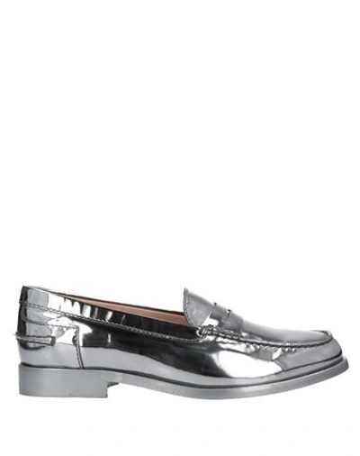 Tod's Loafers In Silver