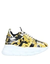 Versace Chain Reaction Sneaker In Yellow