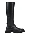Tod's Woman Boot Black Size 7 Leather In Black