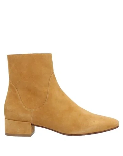 Francesco Russo Ankle Boots In Camel
