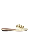 L'AUTRE CHOSE L' AUTRE CHOSE WOMAN SANDALS GOLD SIZE 6 SOFT LEATHER,17018457HM 13