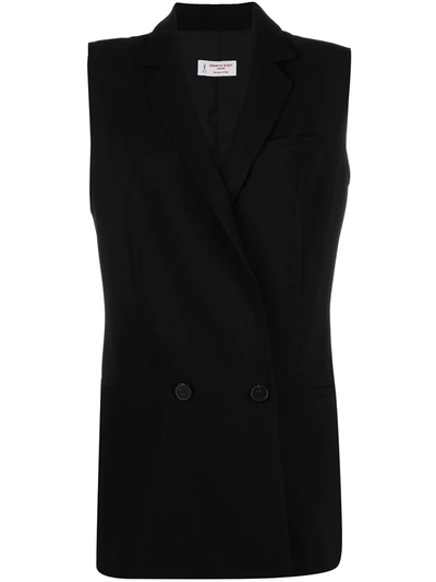 Alberto Biani Double-breasted Black Cady Vest