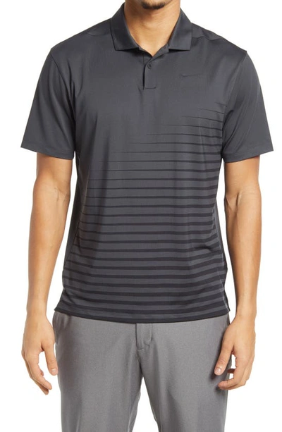 Nike Dri-fit Vapor Men's Graphic Golf Polo In Dark Smoke Grey,black,black