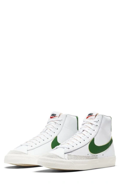 Nike Blazer Mid '77 Vintage Sneaker In White Green/black