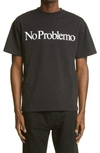 Aries No Problemo Cotton-jersey T-shirt In Black Black