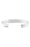 LE GRAMME 21G POLISHED STERLING SILVER RIBBON CUFF BRACELET,LG-CARPO01-21