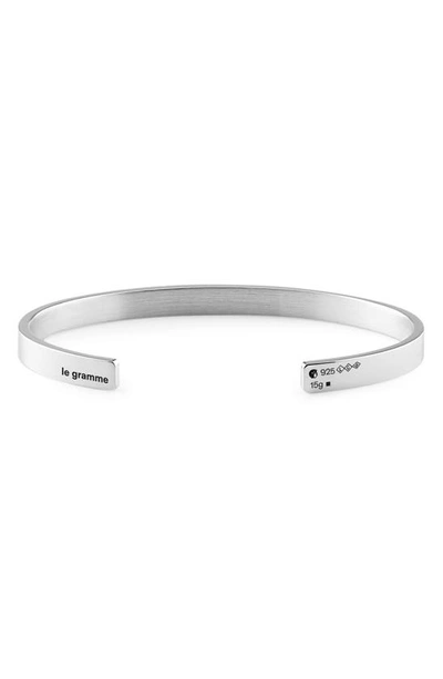 Le Gramme 15g Polished Sterling Silver Ribbon Bracelet