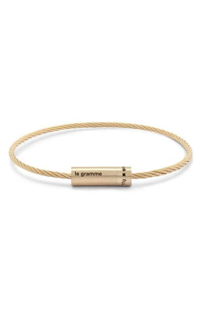 Le Gramme 11g Brushed 18k Gold Cable Bracelet