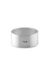 LE GRAMME 15G BRUSHED STERLING SILVER RIBBON BAND RING,LG-CARBR011-15