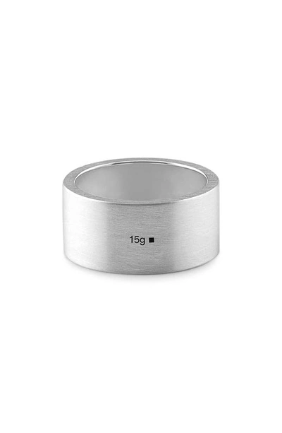 LE GRAMME 15G BRUSHED STERLING SILVER RIBBON BAND RING,LG-CARBR011-15