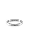LE GRAMME 3G BRUSHED STERLING SILVER RIBBON BAND RING,LG-CARBR011-03