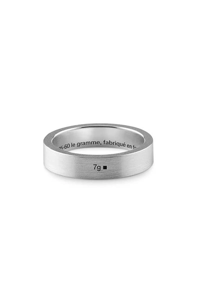 Le Gramme Ribbon Ring La 7g Silver 925 Slick Brushed In Grey