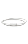 LE GRAMME 9G BRUSHED STERLING SILVER DOUBLE CABLE BRACELET,LG-CARBRD051-09