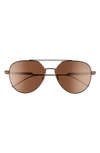 BOTTEGA VENETA 57MM AVIATOR SUNGLASSES,BV1013SK006