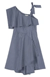 Habitual Girl Kids' Asymmetrical Dress In Navy
