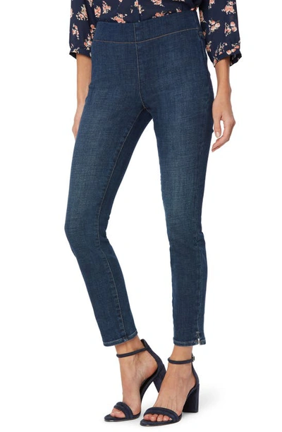 Nydj Side Slit Pull-on Skinny Jeans In Clean Marcel