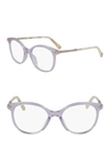 Chloé Kids' Oval 45mm Optical Frames In Lilac