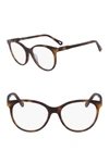 Chloé 54mm Cat Eye Full Rim Optical Frames In Havana