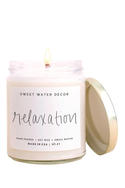 Sweet Water Decor Relaxation 9 Oz. Soy Candle In White