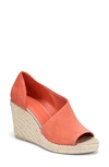 Vince Sonora Open Sided Wedge Sandal In Coral Blossom