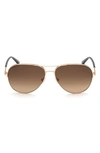 Tom Ford Clark 59mm Gradient Aviator Sunglasses In Grey Polar