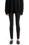 The Row Woolworth High-rise Scuba Leggings In Black