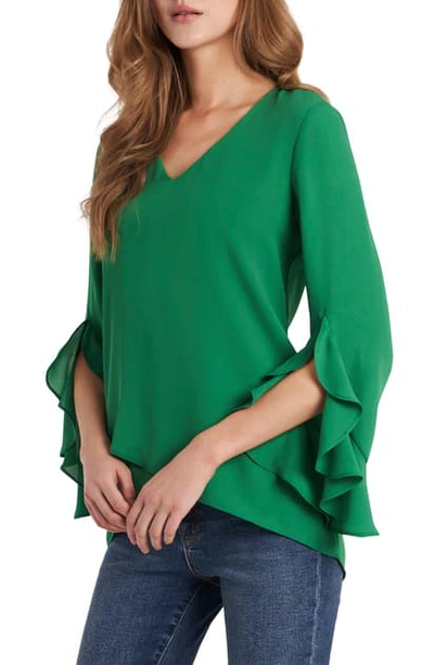 Vince Camuto Flutter Split Sleeve Georgette Top In 313
