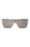 BURBERRY 38MM SHIELD SUNGLASSES,BE429138-X