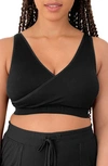 Kindered Bravely Sublime Adjustable Crossover Nursing/lounge Bra In Black