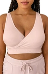 Kindered Bravely Sublime Adjustable Crossover Nursing/lounge Bra In Soft Pink