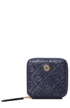 Tory Burch T Monogram Leather Bifold Wallet In Midnight