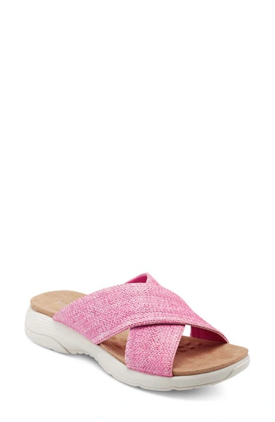 Easy Spirit Taite Slide Sandal In Fuchsia Synthetic