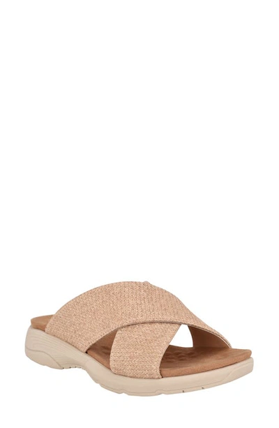 Easy Spirit Marsha Slide Sandal In Light Natural