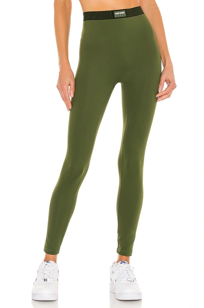 Adam Selman Sport Bonded Active Army Green Leggings In Tactical Green