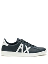 ARMANI EXCHANGE LOGO-PRINT LACE-UP SNEAKERS