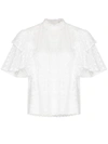 ISABEL MARANT ÉTOILE BRODERIE ANGLAISE RUFFLED BLOUSE