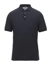 Alpha Studio Polo Shirts In Dark Blue