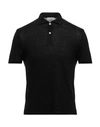 Sandro Short-sleeved Burnout Polo Shirt In Black