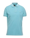 Sundek Polo Shirts In Sky Blue