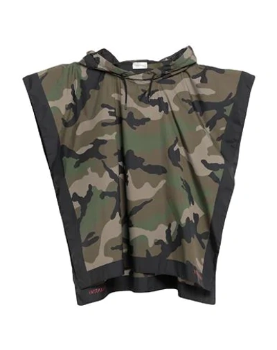Valentino Capes & Ponchos In Military Green