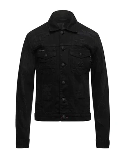 Philipp Plein Denim Outerwear In Black
