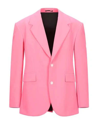 Versace Suit Jackets In Fuchsia
