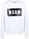 Msgm Cotton Sweatshirt In White