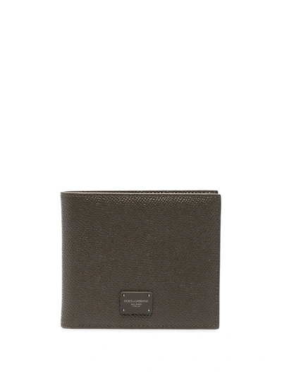 Dolce & Gabbana Logo Plaque Cardholder In Green