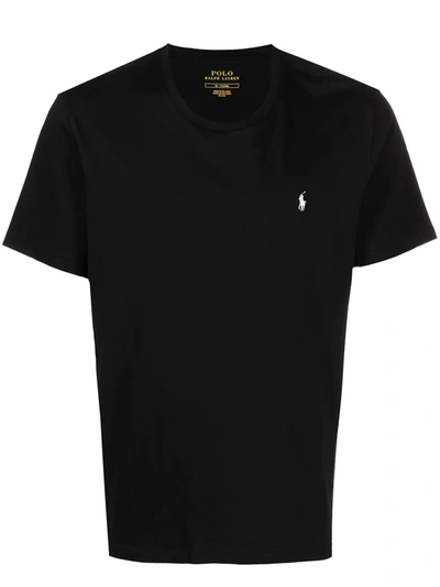 Polo Ralph Lauren Polo Pony-embroidered Cotton T-shirt In Black