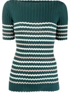 dressing gownRTO COLLINA RIBBED ZIGZAG-KNIT T-SHIRT