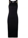 VERSACE JEANS COUTURE BUCKLE-DETAIL SLEEVELESS DRESS