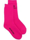 Balenciaga Socks In Rose-pink Cotton In Pink
