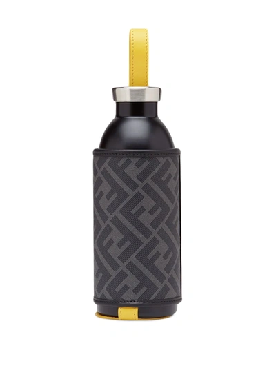 Fendi Ff-motif Bottle Holder In Black