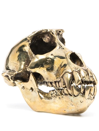 Parts Of Four Monkey Skull Decorative Object In Gold